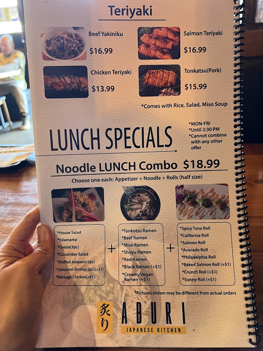 Aburi Japanese Kitchen Menu - Image 3