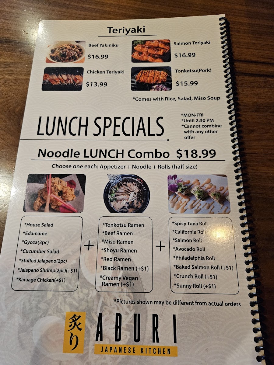 Aburi Japanese Kitchen Menu - Image 4