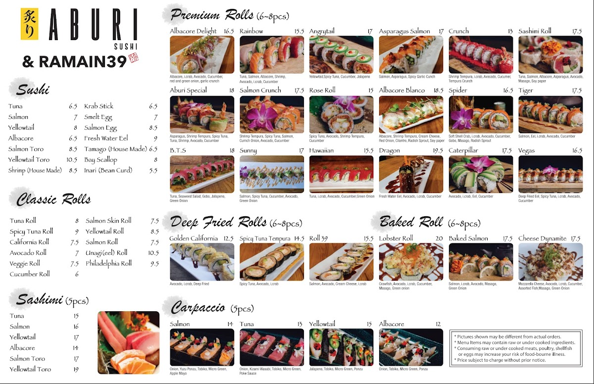 Aburi Japanese Kitchen Menu - Image 5